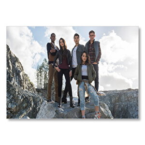 Power Rangers Naomi Scott Becky G Rj Cyler Ludi Lin Dacre Mdf Ahşap Tablo 35x50 cm