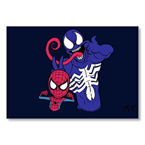 Venom Spider-man Çizim Mdf Ahşap Tablo 35x50 cm