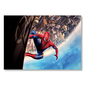 Spiderman Hayata Tutunmak Mdf Ahşap Tablo 25x35 cm