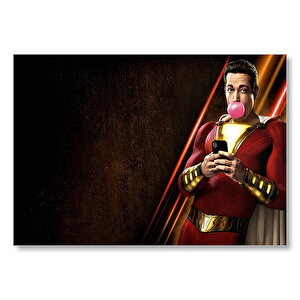 Shazam Zachary Levi Görseli Mdf Ahşap Tablo 50x70 cm