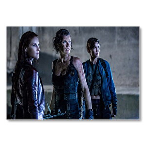 Resident Evil Milla Jovovich, Ali Larter, Ruby Rose Mdf Ahşap Tablo 35x50 cm