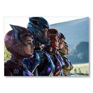 Power Rangers Hepsi Bir Arada Görseli Mdf Ahşap Tablo 50x70 cm