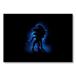 Sonic The Hedgehog Koyu Siyah Silüet Mdf Ahşap Tablo 50x70 cm