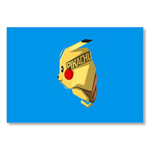 Pikachu Minimal Artwork Görseli Mdf Ahşap Tablo 35x50 cm