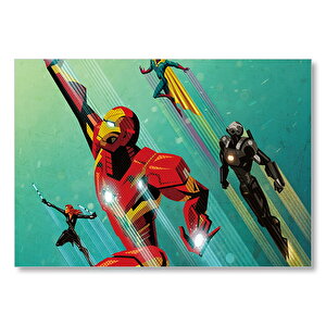Civil War Iron Man Rising Mdf Ahşap Tablo 35x50 cm