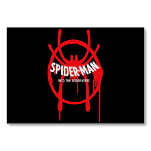 Spiderman Into The Spider Verse Logo Mdf Ahşap Tablo 35x50 cm