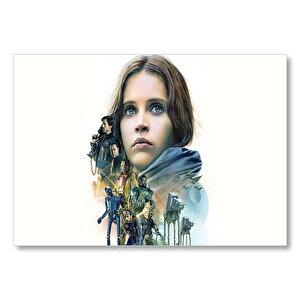 Star Wars Rogue One Felicity Jones Mdf Ahşap Tablo 25x35 cm