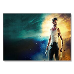 Wolverine Hugh Jackman Renkli Gökyüzü Mdf Ahşap Tablo 50x70 cm