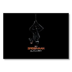 Spiderman Evden Uzakta Ters Askı Mdf Ahşap Tablo 35x50 cm