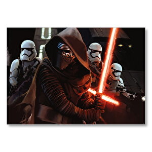 Star Wars Kylo Ren Ve Stormtroopers Mdf Ahşap Tablo