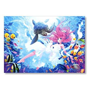 Denizaltı Prensesi Mdf Ahşap Tablo 50x70 cm