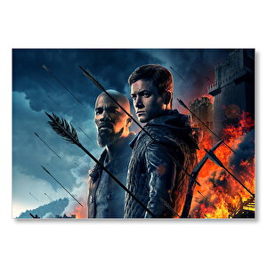 Robin Hood Taron Eggerton Jamie Fox Mdf Ahşap Tablo 25x35 cm