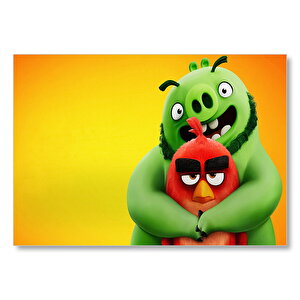 The Angry Birds Red Leonard Ve Domuzcuk Mdf Ahşap Tablo 25x35 cm