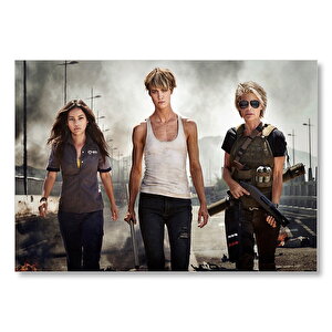 Terminator 6 Linda, Natalia Ve Mackenzie Mdf Ahşap Tablo 50x70 cm