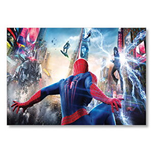 The Amazing Spider-man 2 Electro Rhino Mdf Ahşap Tablo 50x70 cm
