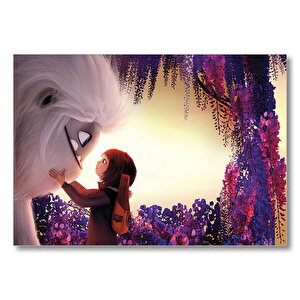 Yeti Ve Küçük Kız Yakın Plan Mdf Ahşap Tablo 50x70 cm