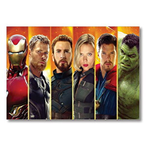 Iron Man, Thor, Captain America, Black Widow, Dr.strange Ve Hulk Mdf Ahşap Tablo 50x70 cm