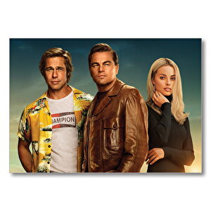 Brad Pitt Leonardo Dicaprio Margot Robbie Mdf Ahşap Tablo 25x35 cm