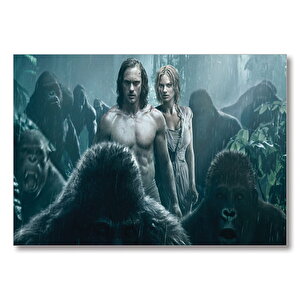 Tarzan Jane Ve Maymunlar Mdf Ahşap Tablo 35x50 cm
