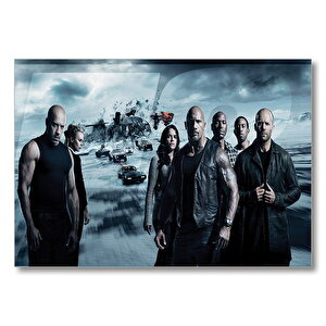 F8 Hızlı Ve Öfkeli 8 Tüm Kahramanlar Mdf Ahşap Tablo 25x35 cm