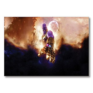 Avenger Thanos Bulutlu Gökyüzü Perdesi Mdf Ahşap Tablo 35x50 cm