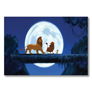 Aslan Kral Simba Timon Pumba Mdf Ahşap Tablo 25x35 cm