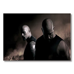 Dwayne Johnson Ve Vin Diesel Mdf Ahşap Tablo 50x70 cm