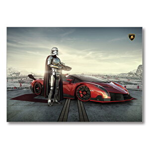 Captain Phasma Lamborghini Veneno Mdf Ahşap Tablo 50x70 cm