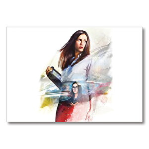 Yeni Nesil Ajan Nina Dobrew Görseli Mdf Ahşap Tablo 35x50 cm