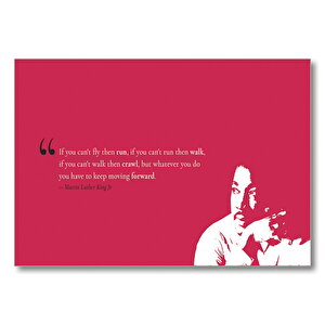 Hep İleri Martin Luther King Jr Mdf Ahşap Tablo 35x50 cm