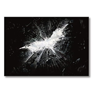 Batman Kara Şövalye Bloklar Ve Yarasa Mdf Ahşap Tablo 25x35 cm