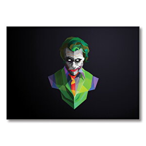 Siyah Zeminde Prizma Şeklinde Joker Mdf Ahşap Tablo 35x50 cm