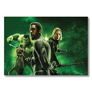 Hulk, Black Panther Ve Black Widow Mdf Ahşap Tablo 35x50 cm