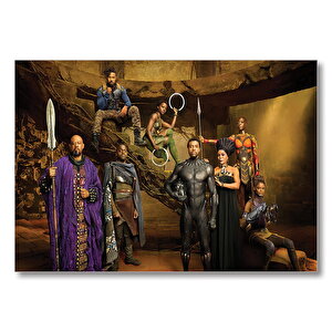 Black Panther Ve Arkadaşları Mdf Ahşap Tablo 35x50 cm