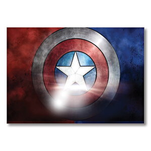 Captain Amerika'nın Kalkanı Logo Mdf Ahşap Tablo 50x70 cm