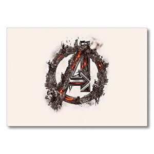 Avengers Logo Görseli Mdf Ahşap Tablo 50x70 cm