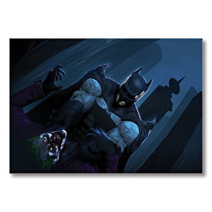 Batman Vs Joker Mücadelesi Mdf Ahşap Tablo 25x35 cm