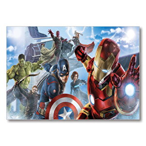 Avengers Captain America Tam Kadro Mdf Ahşap Tablo 25x35 cm