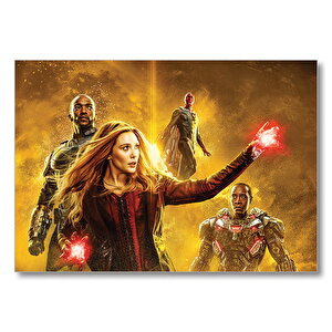 Avengers Falcon, Witch Ve Rocket Mdf Ahşap Tablo 50x70 cm