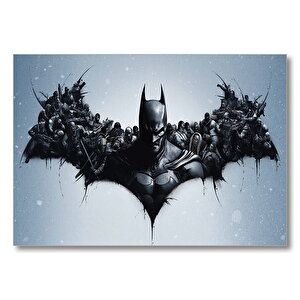 Yarasa Kanadı Batman Ve Arkham Mdf Ahşap Tablo 35x50 cm