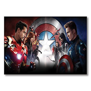 Civil War Kahramanlar Karşı Karşıya Mdf Ahşap Tablo 50x70 cm