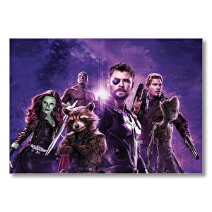 Avengers Rakun, Thor, Groot Mdf Ahşap Tablo 35x50 cm
