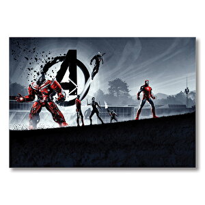 Avengers Hulkbuster, Iron Man, Black Widow Ve Rocket Mdf Ahşap Tablo 50x70 cm