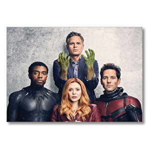 Avengers Hulk, Black Panther, Ant Man Ve Scarlet Witch Mdf Ahşap Tablo 25x35 cm