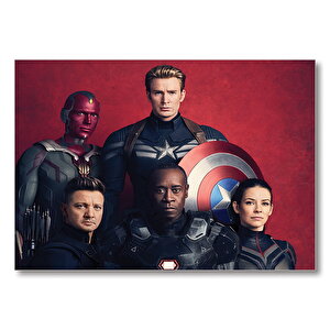 Avengers Infinity War Captain America, Vision, Hawkeye Mdf Ahşap Tablo 50x70 cm