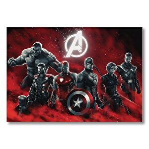 Avengers Superheroes Captain America Kahramanlar Mdf Ahşap Tablo 50x70 cm