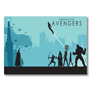 Avengers İllustrasyon Marvel Görsel Mdf Ahşap Tablo 35x50 cm