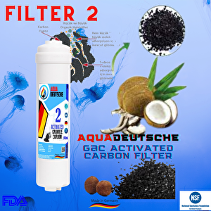 Aqua Deutsche Kapali Kasa Su Aritma Ci̇hazi 5 Li̇ Inline Fi̇li̇treseti̇ Coconut Tatlandiricili İthal Ürün