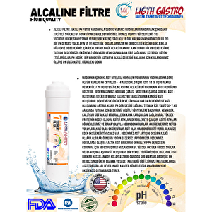 LIGHT GASTRO Açik Kasa Tüm Su Aritma Ci̇hazlarina Uygun 7 Li̇ Fi̇li̇tre Takimi.Mi̇neral Ve Alkali̇ Ph Fi̇li̇treli̇.