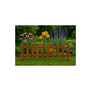 Ahşap Kazıklı Çit 117cmx25/40 Cm